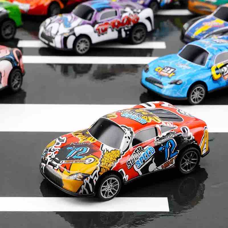 SET DE 5 CARRITOS Y 1 CARRO GRANDE SPEED RACING