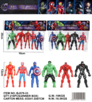 MINI FIGURAS DE ACCION DE SUPER HEROES 20X18X12CM