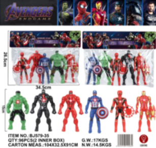 MINI FIGURAS DE ACCION DE SUPER HEROES 26.5X34.5X15CM